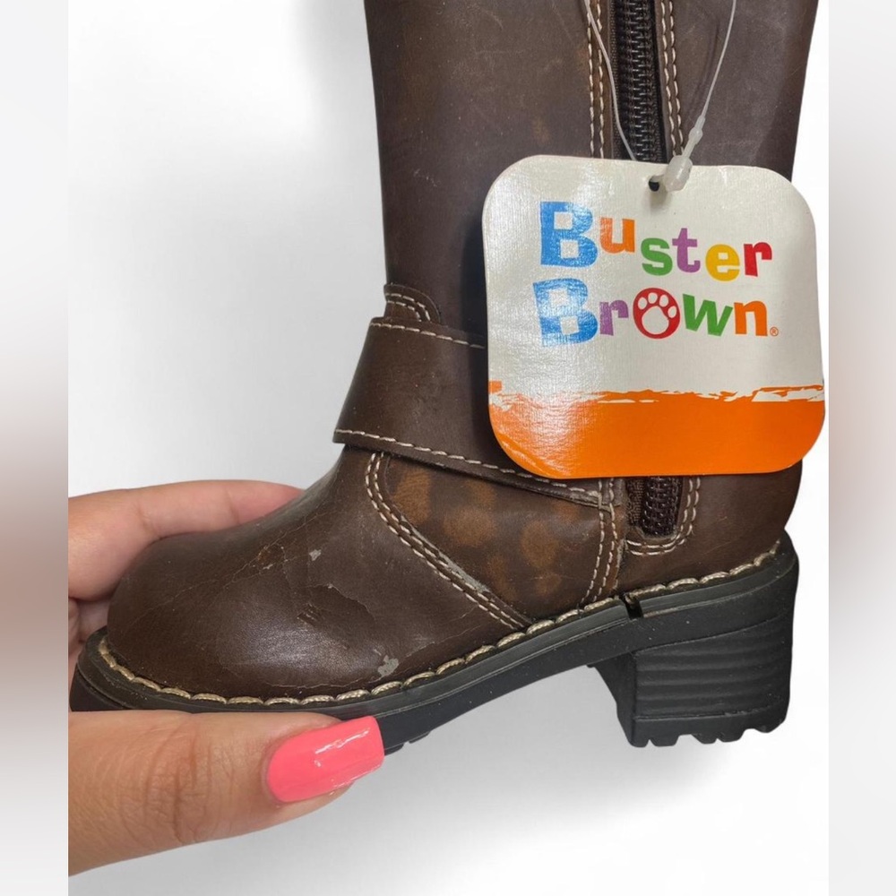 Brown Buckle Boots toddler size 5 - Picture 4 of 6
